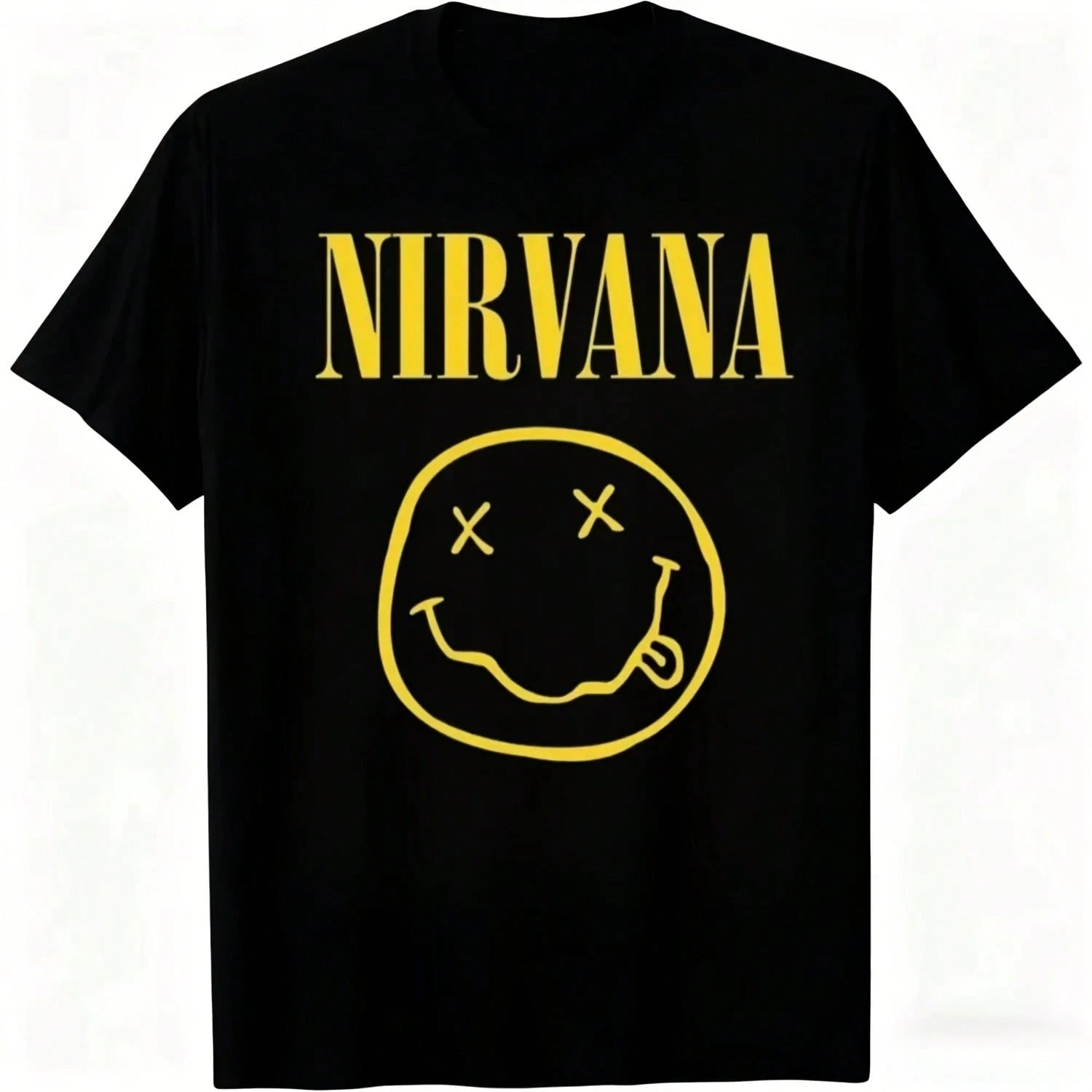 New Nirvanass Rock Band Men's T-Shirt Hip-Hop Style Men's And Women's Oversized Y2K Tee Casual Loose O