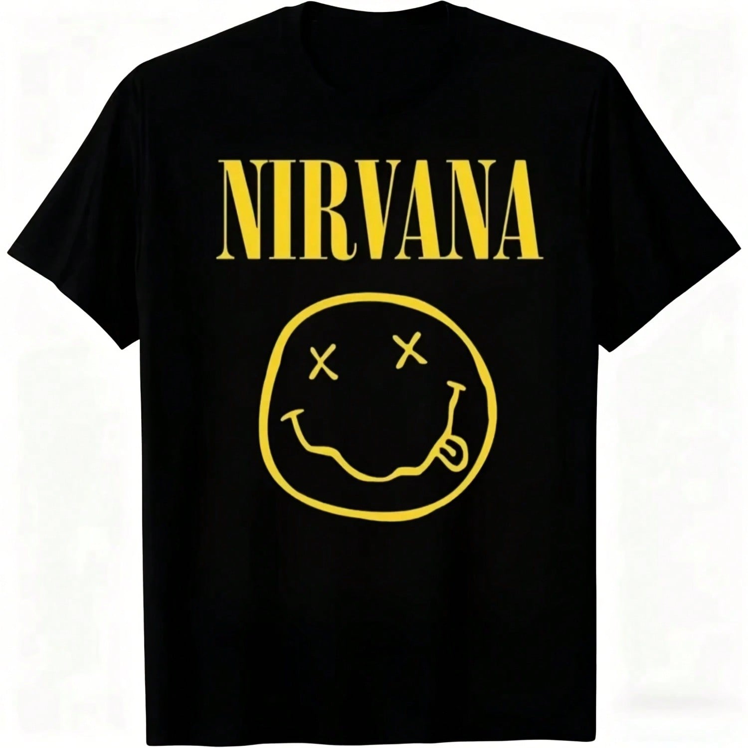 New Nirvanass Rock Band Men's T-Shirt Hip-Hop Style Men's And Women's Oversized Y2K Tee Casual Loose O
