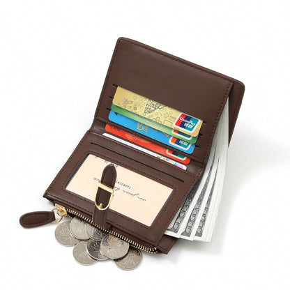 New Patchwork PU Leather Short Women Wallet High-End Wallet For Women Travel Portable Lightweight Stylish For Home For Outdoor Daily Use,Ladies Wallet