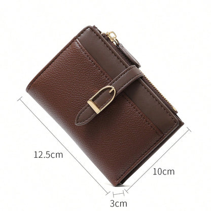 New Patchwork PU Leather Short Women Wallet High-End Wallet For Women Travel Portable Lightweight Stylish For Home For Outdoor Daily Use,Ladies Wallet