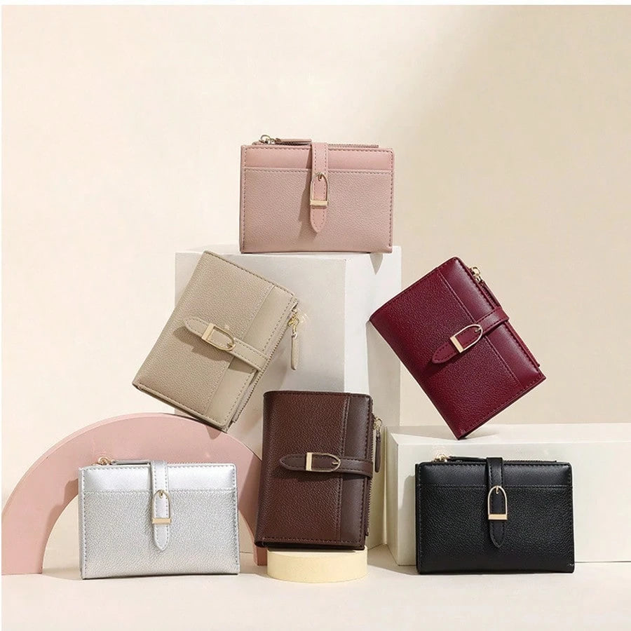 New Patchwork PU Leather Short Women Wallet High-End Wallet For Women Travel Portable Lightweight Stylish For Home For Outdoor Daily Use,Ladies Wallet