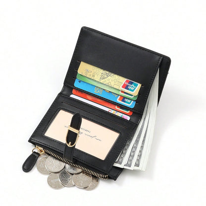 New Patchwork PU Leather Short Women Wallet High-End Wallet For Women Travel Portable Lightweight Stylish For Home For Outdoor Daily Use,Ladies Wallet