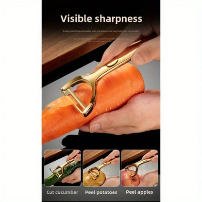 New Stainless Steel Thickened Potato Fruit Peeler, For Kitchen, Removing Skin Of Vegetables And Fruits