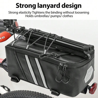 NEWBOLER Bicycle Rear Seat Bag, Mountain Bike Frame Bag, Luggage Bag, Large Capacity Waterproof Travel Bag For Cycling