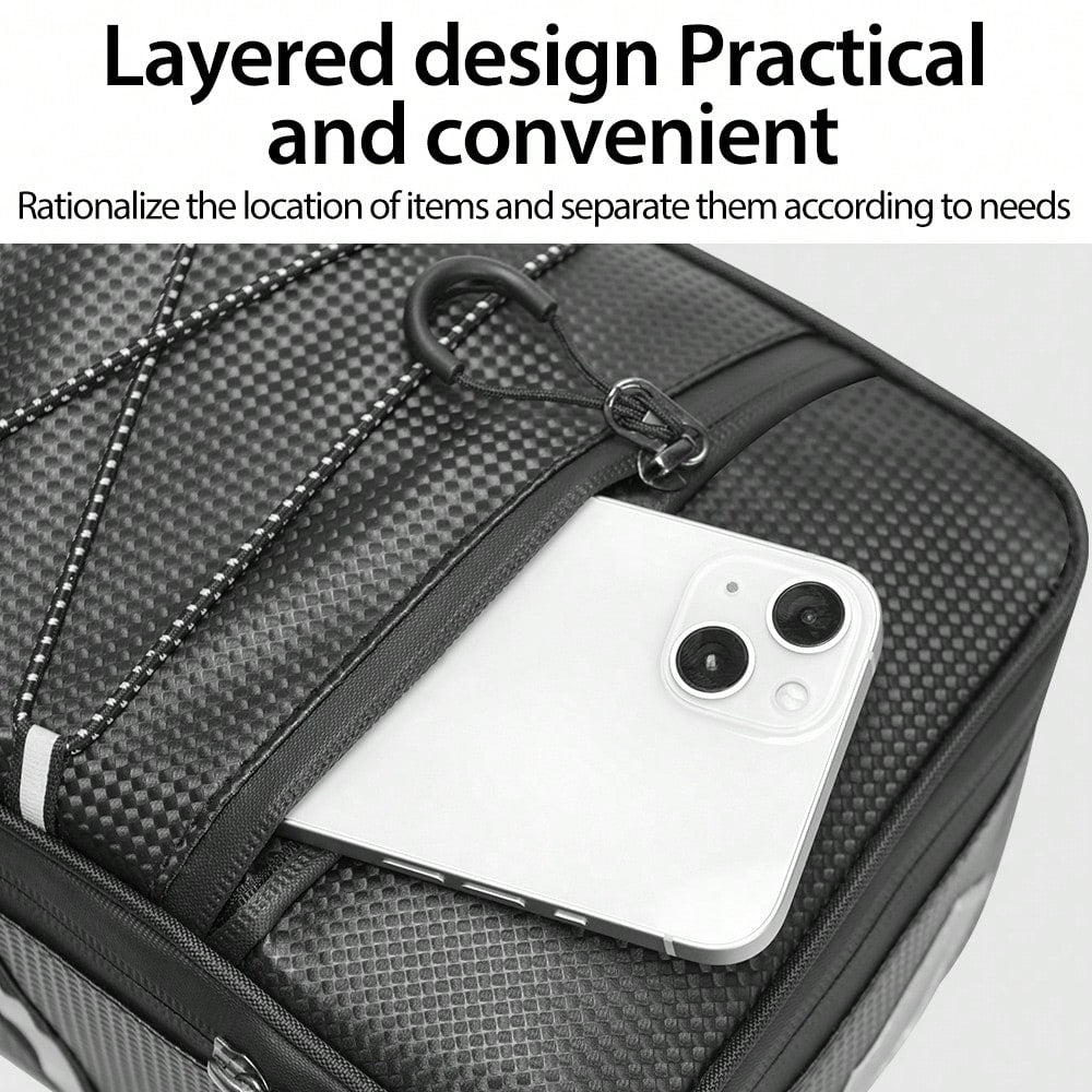 NEWBOLER Bicycle Rear Seat Bag, Mountain Bike Frame Bag, Luggage Bag, Large Capacity Waterproof Travel Bag For Cycling