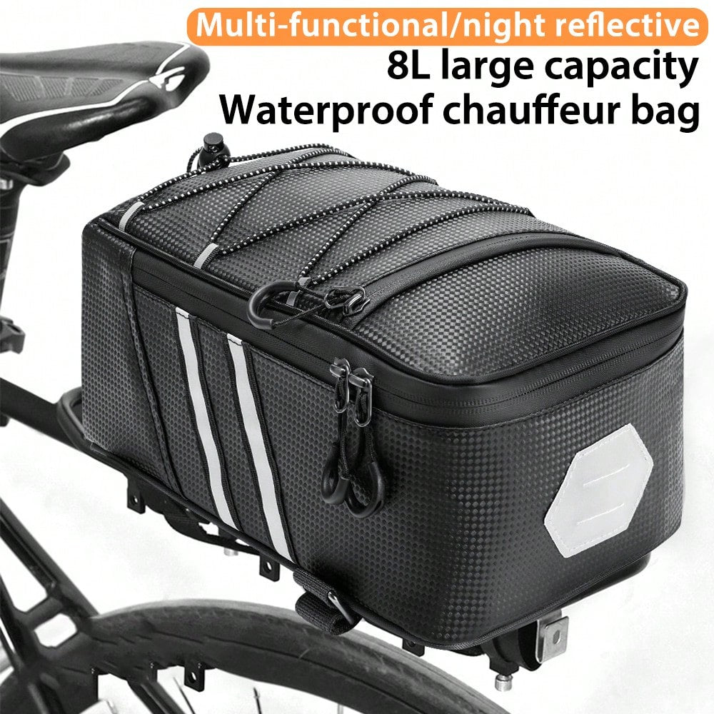 NEWBOLER Bicycle Rear Seat Bag, Mountain Bike Frame Bag, Luggage Bag, Large Capacity Waterproof Travel Bag For Cycling