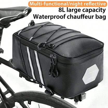 NEWBOLER Bicycle Rear Seat Bag, Mountain Bike Frame Bag, Luggage Bag, Large Capacity Waterproof Travel Bag For Cycling