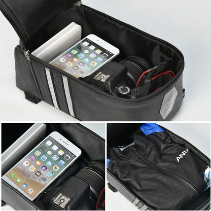 NEWBOLER Bicycle Rear Seat Bag, Mountain Bike Frame Bag, Luggage Bag, Large Capacity Waterproof Travel Bag For Cycling