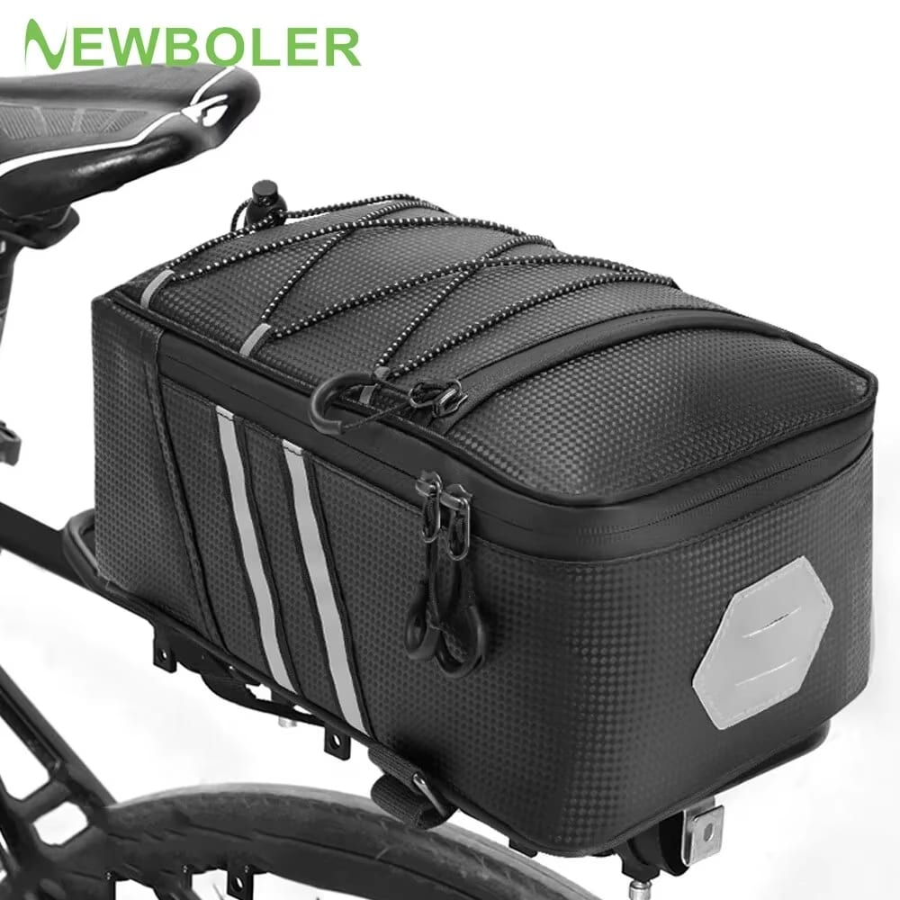 NEWBOLER Bicycle Rear Seat Bag, Mountain Bike Frame Bag, Luggage Bag, Large Capacity Waterproof Travel Bag For Cycling