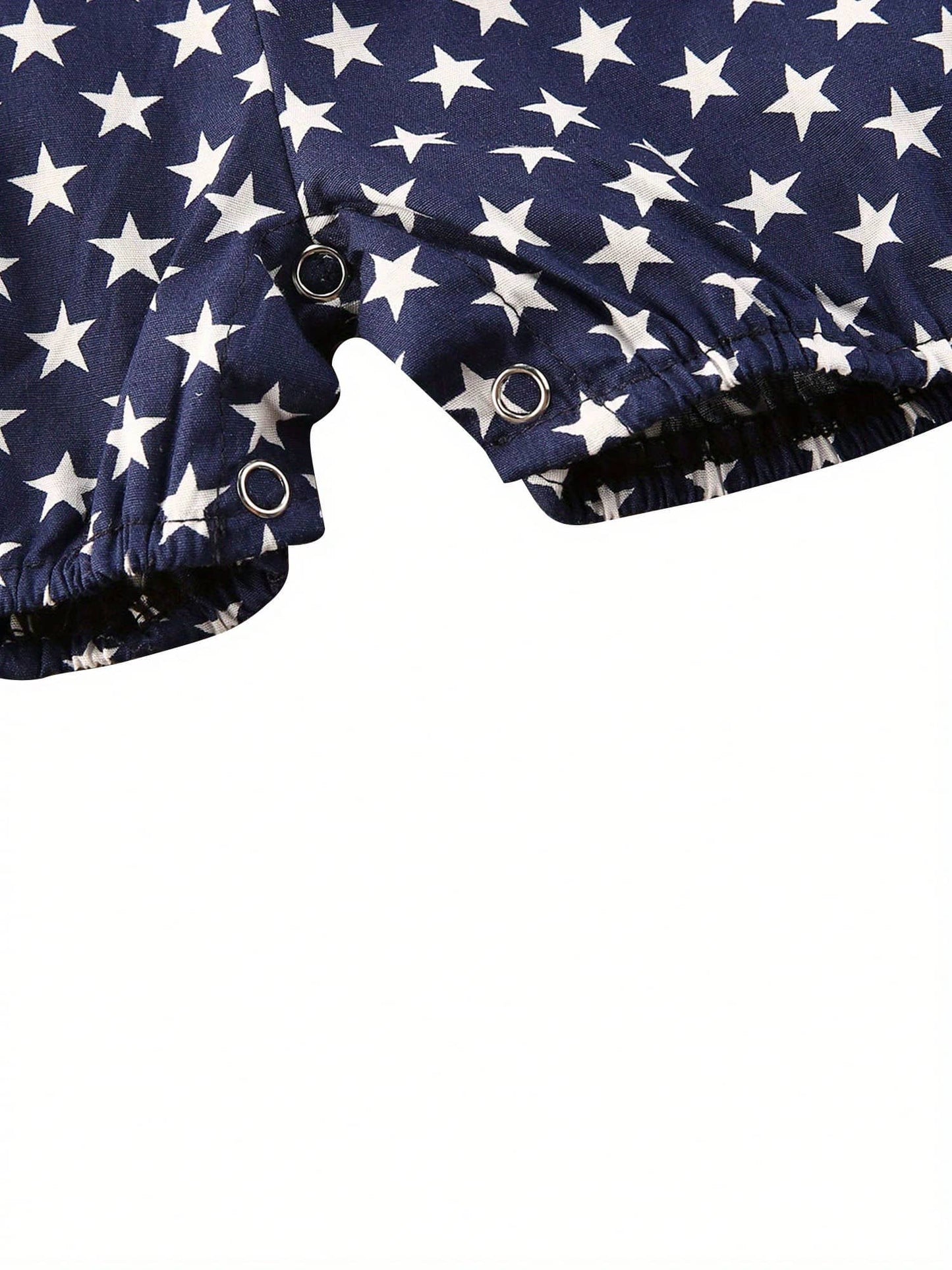 Newborn Baby Girl 4th Of July Outfits Stripe Star Printed Fly Sleeve Round Neck Jumpsuit Romper + Bowknot Headband 2Pcs Clothes Sets