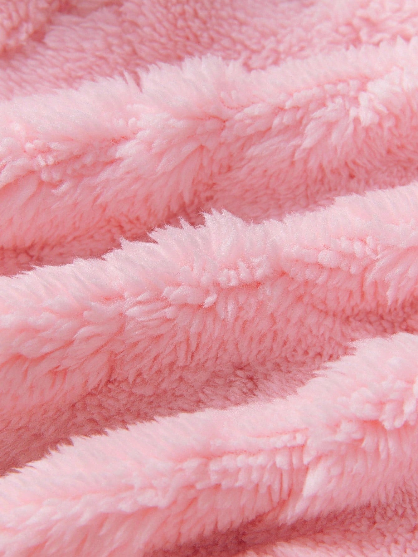 Newborn Baby Girl Cute Solid Color Fuzzy Heart Pattern Hooded Thick Jacket For Fall/Winter