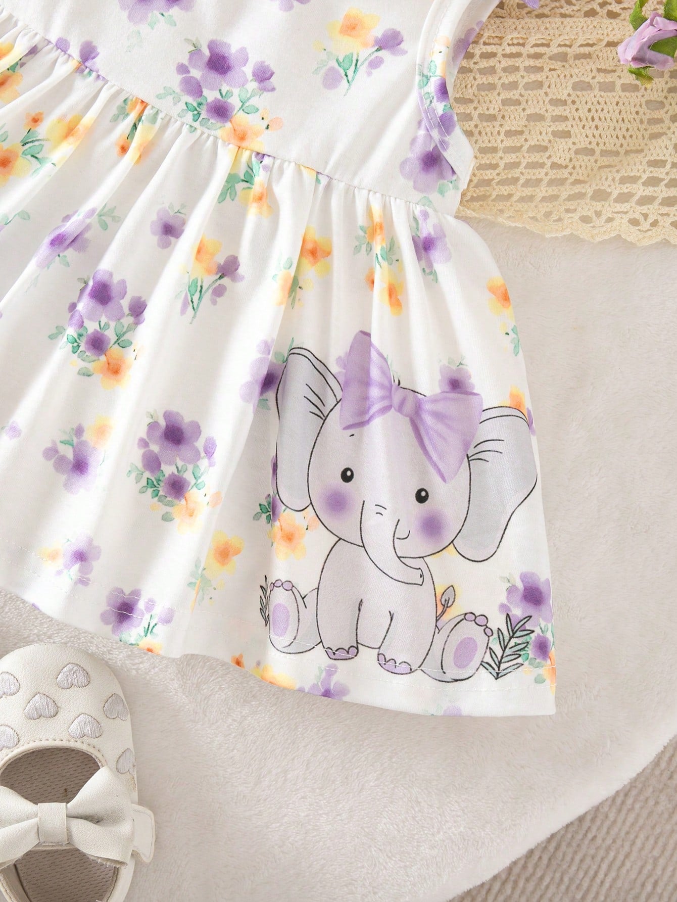 Newborn Baby Girl Summer Cute Floral Print Sleeveless Dress