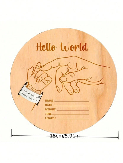 Newborn Hospital Bracelet Engraved Keepsake Holder, Personalized Baby Gift, Laser-Cut Wood Fiber Board, Memorial Pregnancy Wristband