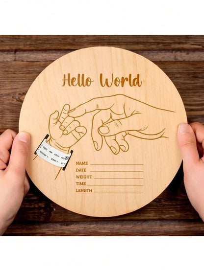 Newborn Hospital Bracelet Engraved Keepsake Holder, Personalized Baby Gift, Laser-Cut Wood Fiber Board, Memorial Pregnancy Wristband
