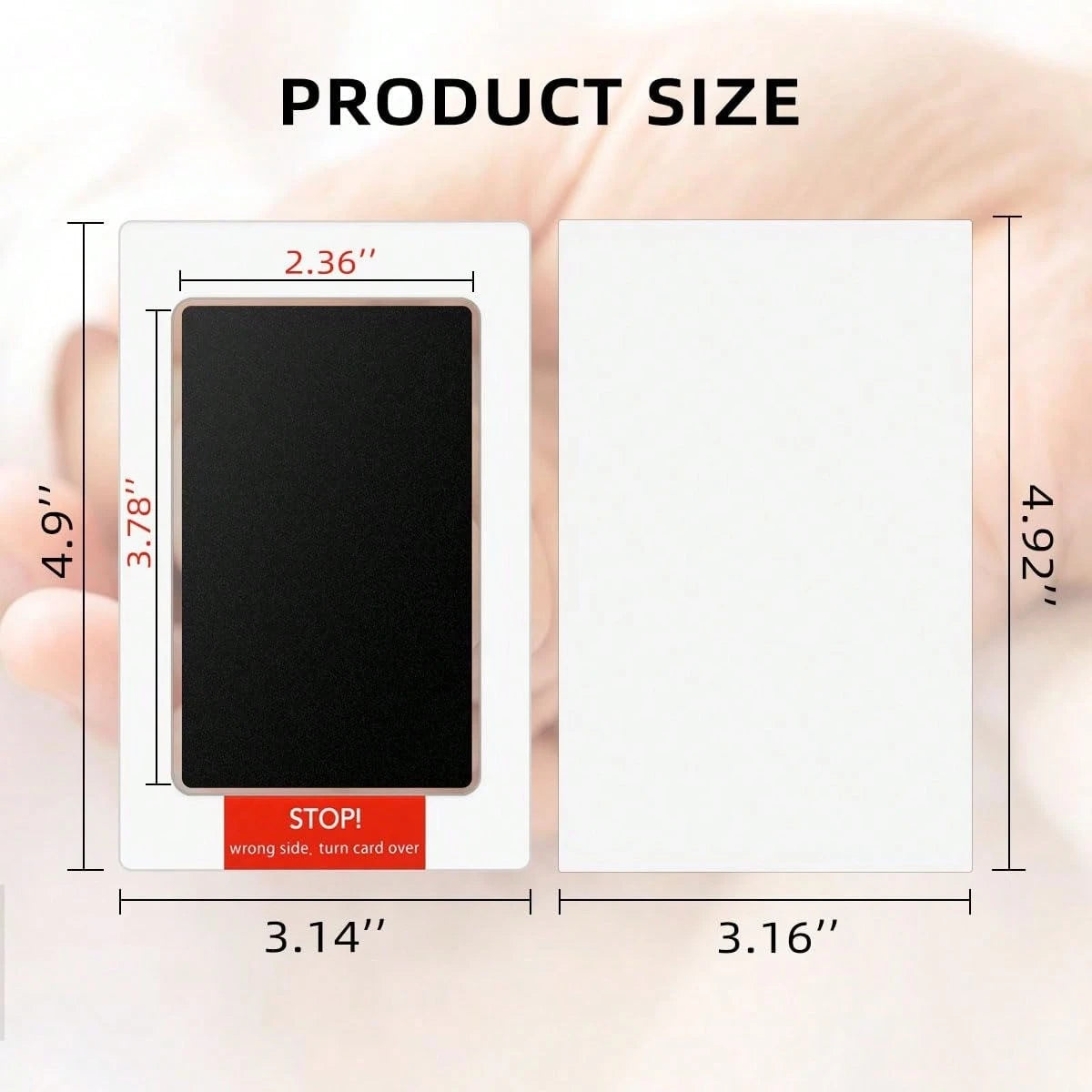 No-Wash Ink Pad For Kid's Handprint & Footprint, Non-Staining Baby Memory Ink Pad For Newborn Keepsake Postcard