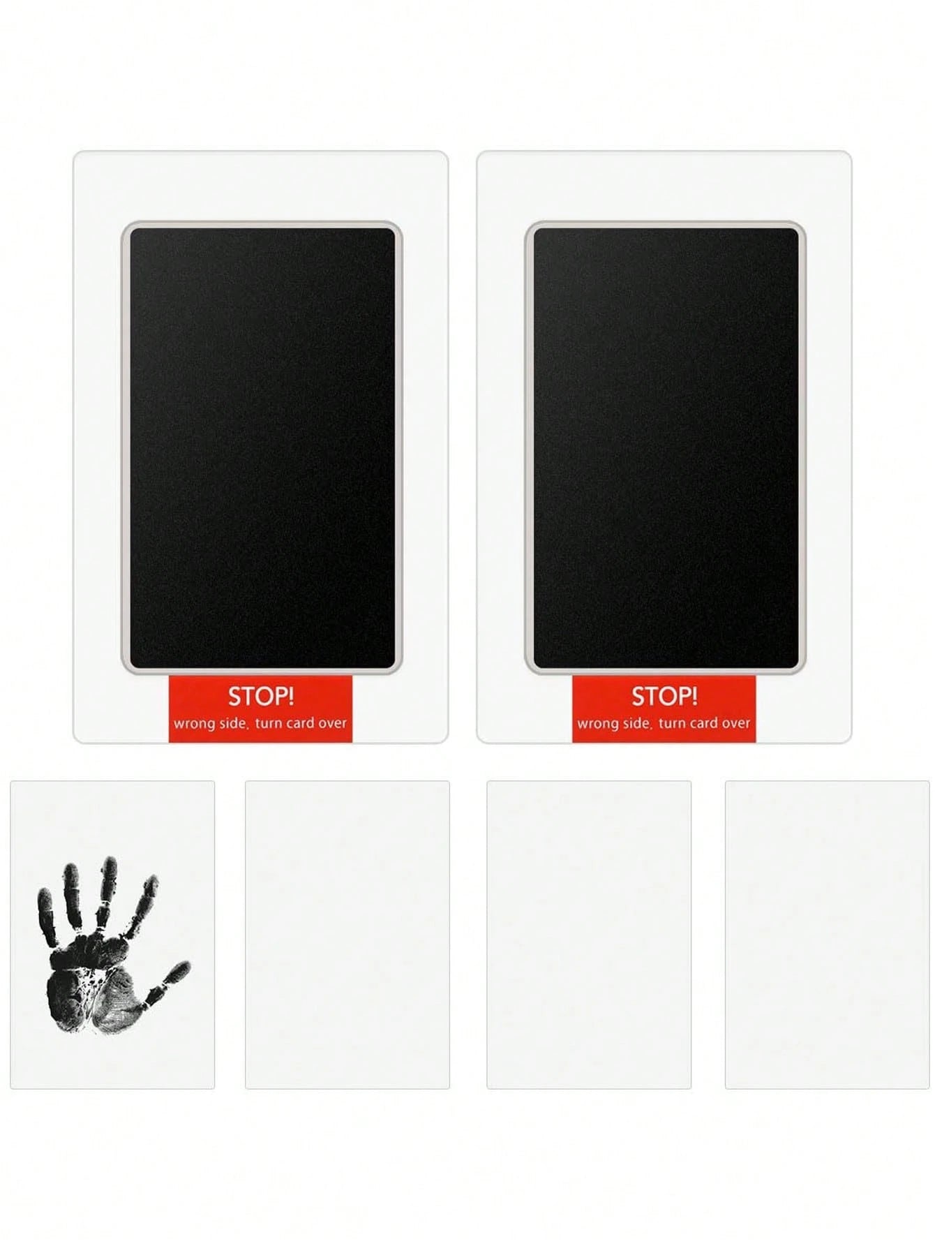 No-Wash Ink Pad For Kid's Handprint & Footprint, Non-Staining Baby Memory Ink Pad For Newborn Keepsake Postcard