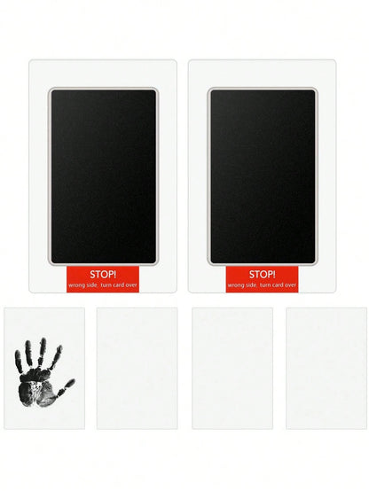 No-Wash Ink Pad For Kid's Handprint & Footprint, Non-Staining Baby Memory Ink Pad For Newborn Keepsake Postcard