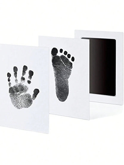 No-Wash Ink Pad For Kid's Handprint & Footprint, Non-Staining Baby Memory Ink Pad For Newborn Keepsake Postcard