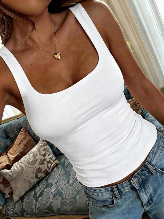 NOIRLYN Women's Summer/Autumn Y2K Sexy Camisole Tank Top, Slim Fit Layering Basic Top, Suitable For Daily Wear Casual