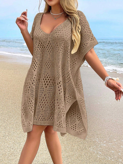 NZZOF Women Casual Hollow-Out Cover-Up Swimsuit Top (Bikini Not Included) Vacation Beach White Summer, Aesthetic