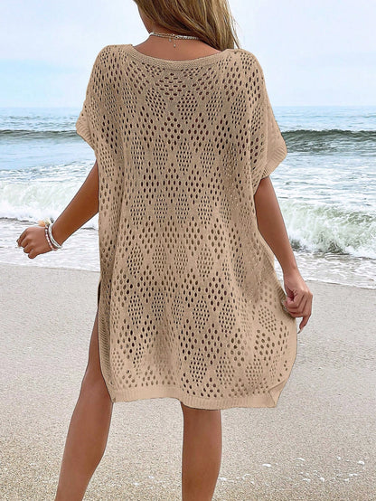 NZZOF Women Casual Hollow-Out Cover-Up Swimsuit Top (Bikini Not Included) Vacation Beach White Summer, Aesthetic