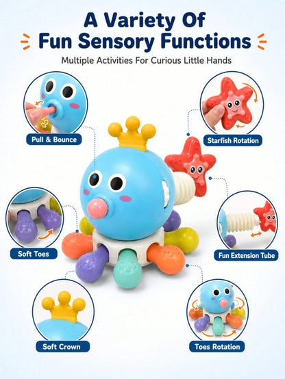 Octopus Rotating Toy, Baby Toy, Educational Learning Toy, Boy Girl Toy, Crawling Toy, Newborn, Toy, Sensory Toy, 18 Months+ Gift, Baby