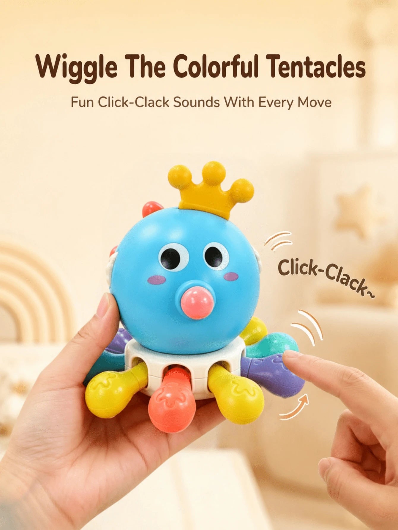 Octopus Rotating Toy, Baby Toy, Educational Learning Toy, Boy Girl Toy, Crawling Toy, Newborn, Toy, Sensory Toy, 18 Months+ Gift, Baby