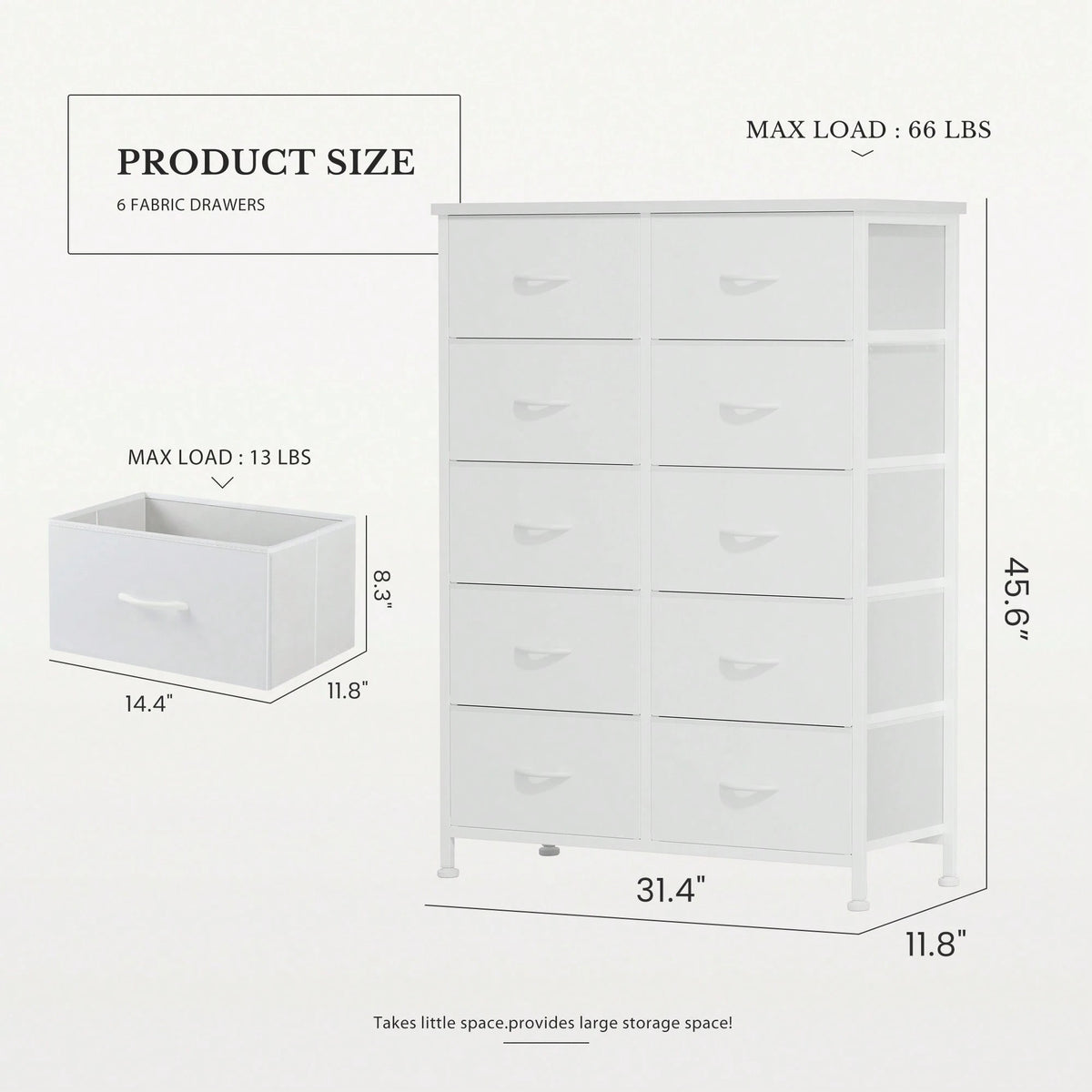 OLIXIS Tall Black Dresser For Bedroom With 10 Drawers, Chest Of Drawers, Dressers Bedroom Furniture, Storage Organizer Unit With Fabric Bins For Closet, Hallway, Living Room, Entryway