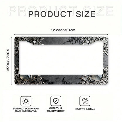 One Metal License Plate Holder, Compatible With Vehicles From North America And Around The World, Comes With Installation Screws, Decorative Car Accessory, Fit, Elegant And Minimalist Design, UV Resis