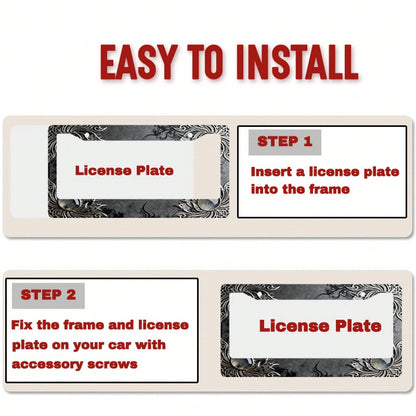 One Metal License Plate Holder, Compatible With Vehicles From North America And Around The World, Comes With Installation Screws, Decorative Car Accessory, Fit, Elegant And Minimalist Design, UV Resis