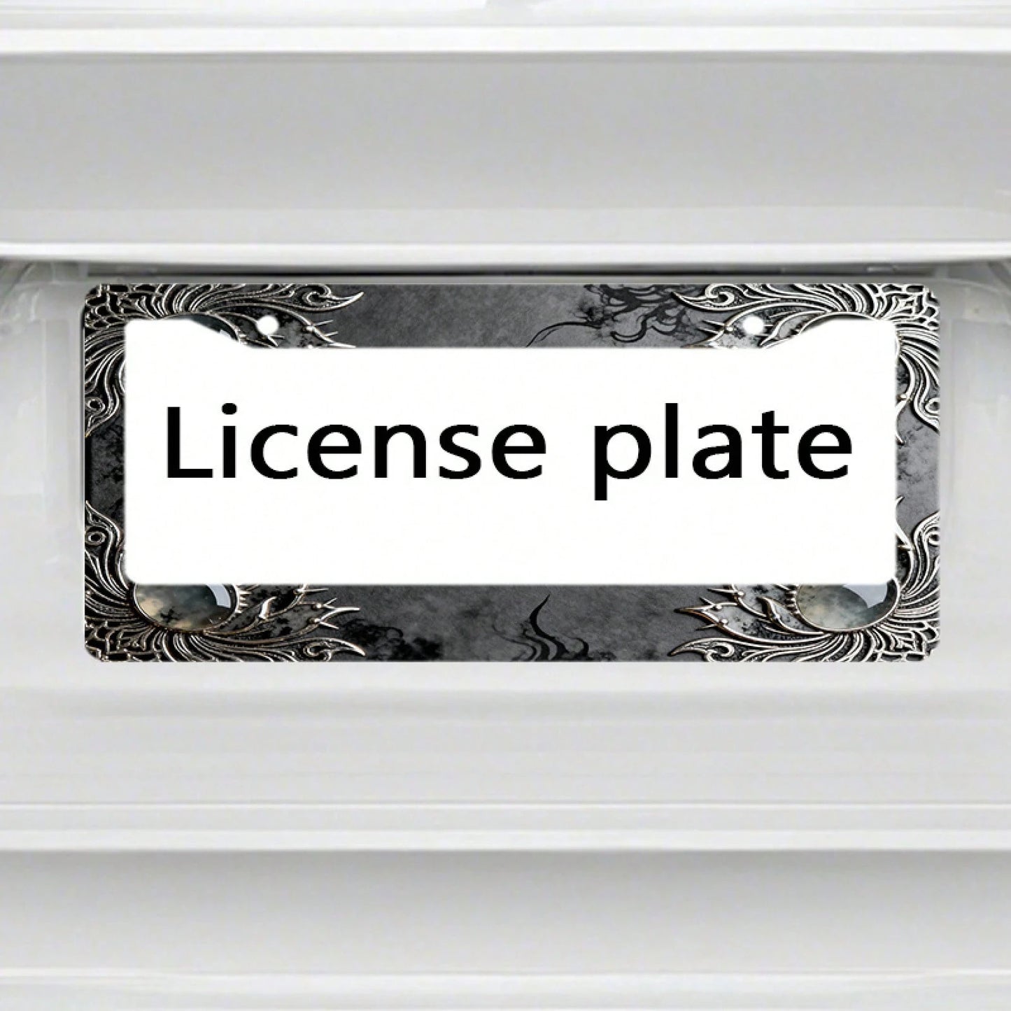 One Metal License Plate Holder, Compatible With Vehicles From North America And Around The World, Comes With Installation Screws, Decorative Car Accessory, Fit, Elegant And Minimalist Design, UV Resis
