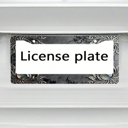 One Metal License Plate Holder, Compatible With Vehicles From North America And Around The World, Comes With Installation Screws, Decorative Car Accessory, Fit, Elegant And Minimalist Design, UV Resis