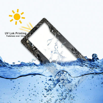 One Metal License Plate Holder, Compatible With Vehicles From North America And Around The World, Comes With Installation Screws, Decorative Car Accessory, Fit, Elegant And Minimalist Design, UV Resis