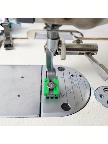P950 Industrial Sewing Machine With Adjustable Ruffling Foot- Heavy Duty Coated Steel Foot, Ergonomic Handle, Compatible With Lockstitch And Ruffling, Green Fabric Collecting Attachment, For Precisio