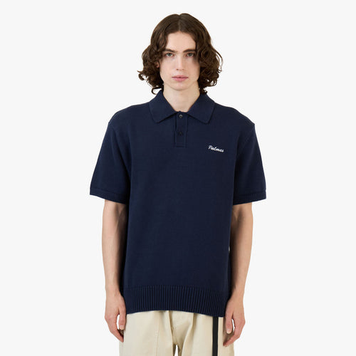 Palmes Cotton Knit Polo / Navy