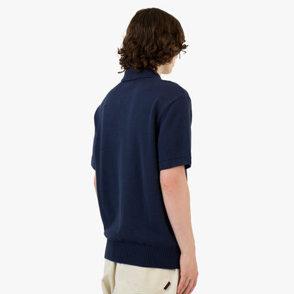 Palmes Cotton Knit Polo / Navy