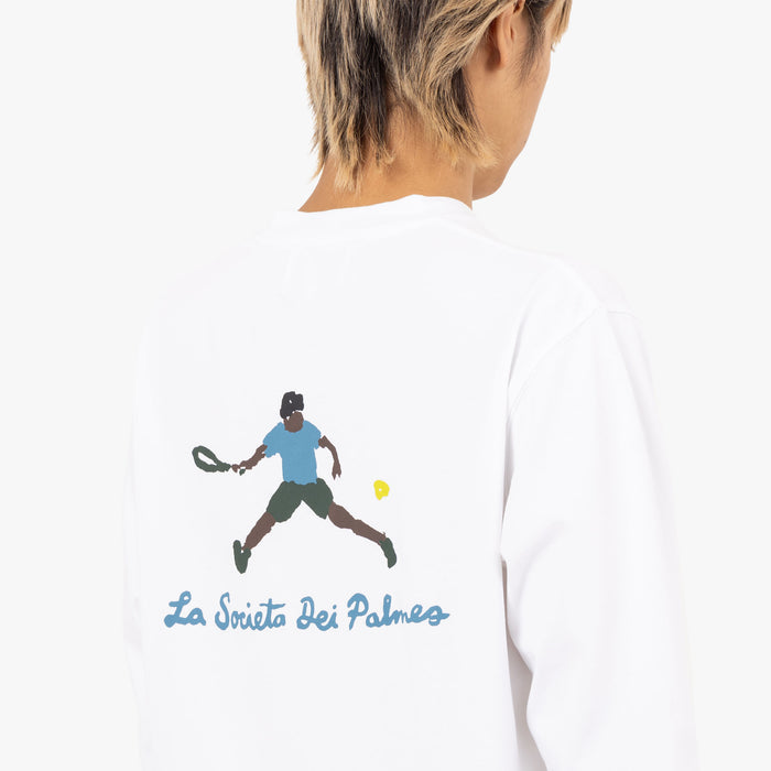 Palmes Society LS T-Shirt / White