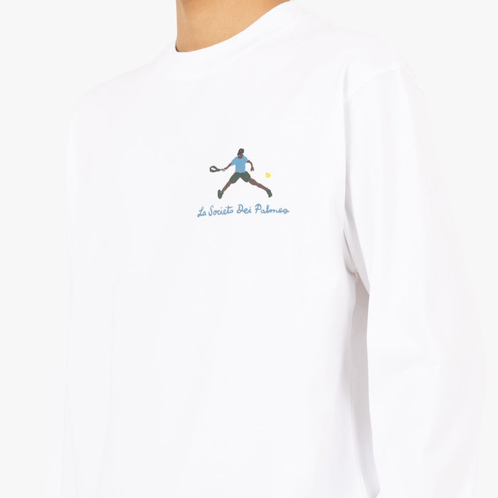Palmes Society LS T-Shirt / White