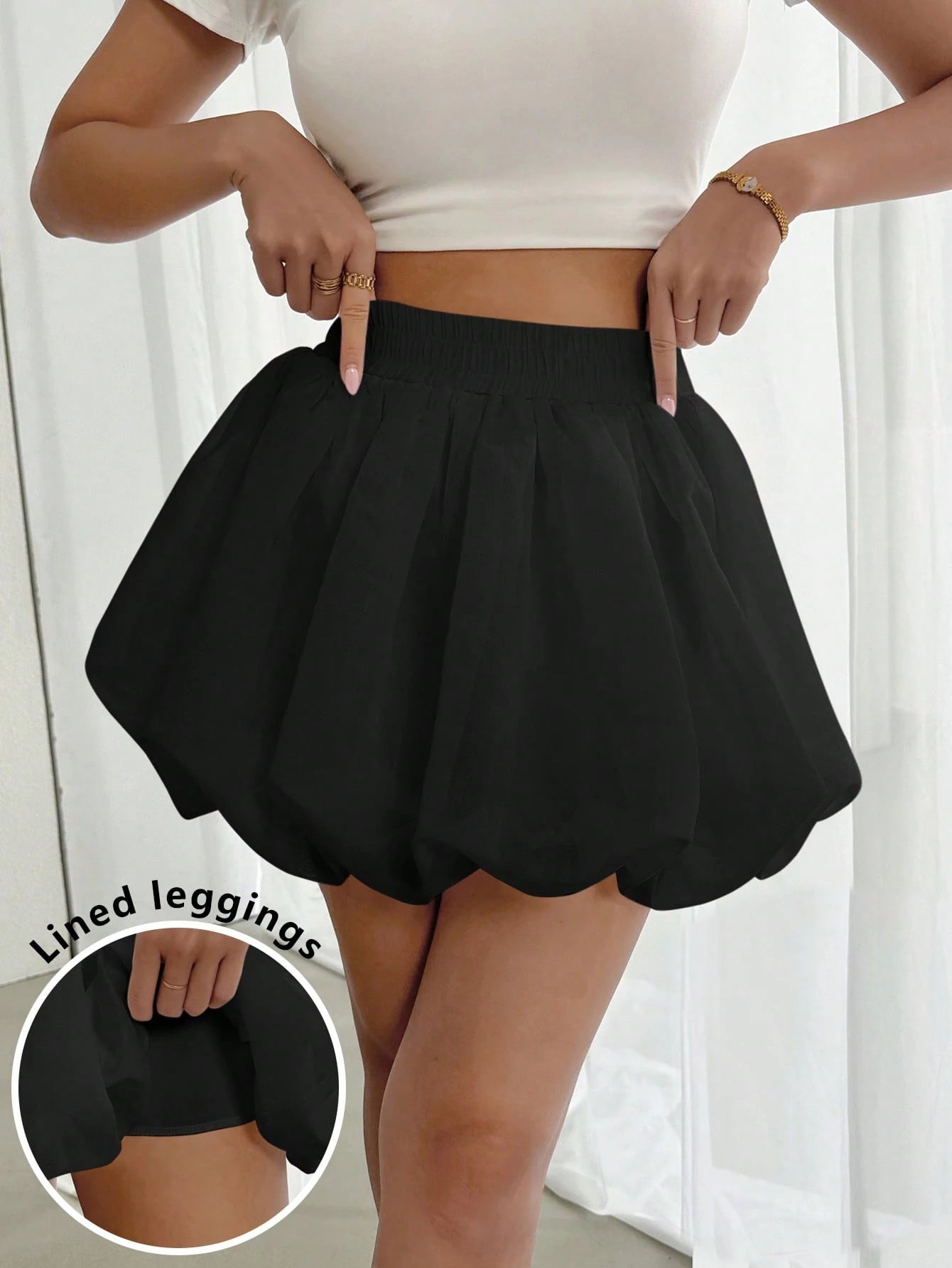 Pariaura Women's Summer White Bud Graduation Skirt