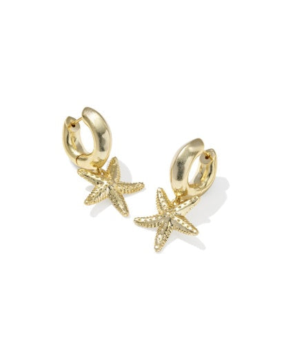 Parker Starfish Huggie Earrings Gold