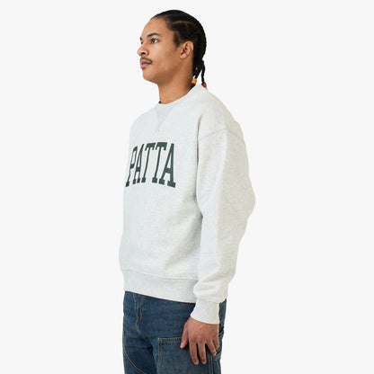 Patta Arc Logo Crewneck Sweater / Light Melange Grey