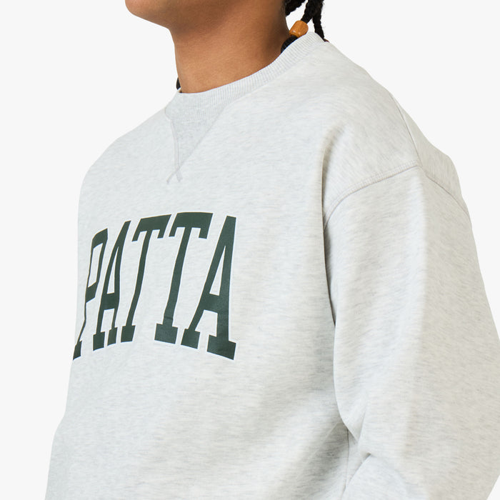 Patta Arc Logo Crewneck Sweater / Light Melange Grey