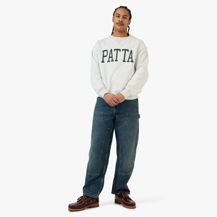 Patta Arc Logo Crewneck Sweater / Light Melange Grey
