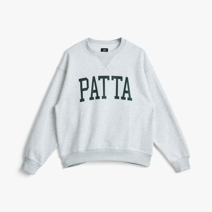 Patta Arc Logo Crewneck Sweater / Light Melange Grey