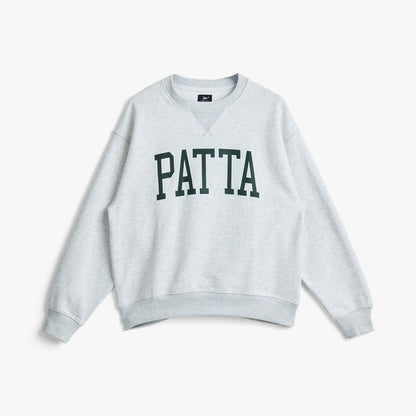 Patta Arc Logo Crewneck Sweater / Light Melange Grey
