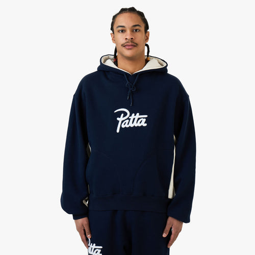 Patta Chenille Logo Hooded Sweater / Navy