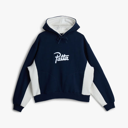 Patta Chenille Logo Hooded Sweater / Navy