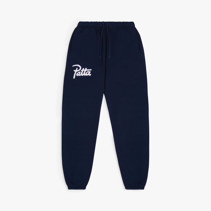 Patta Chenille Logo Jogging Pants / Navy