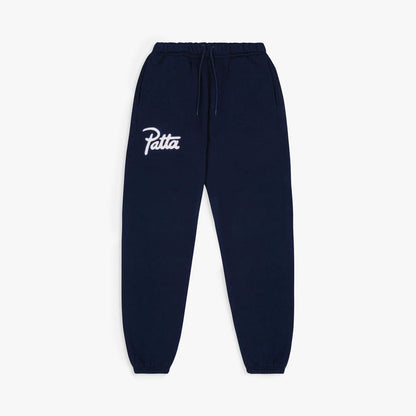 Patta Chenille Logo Jogging Pants / Navy