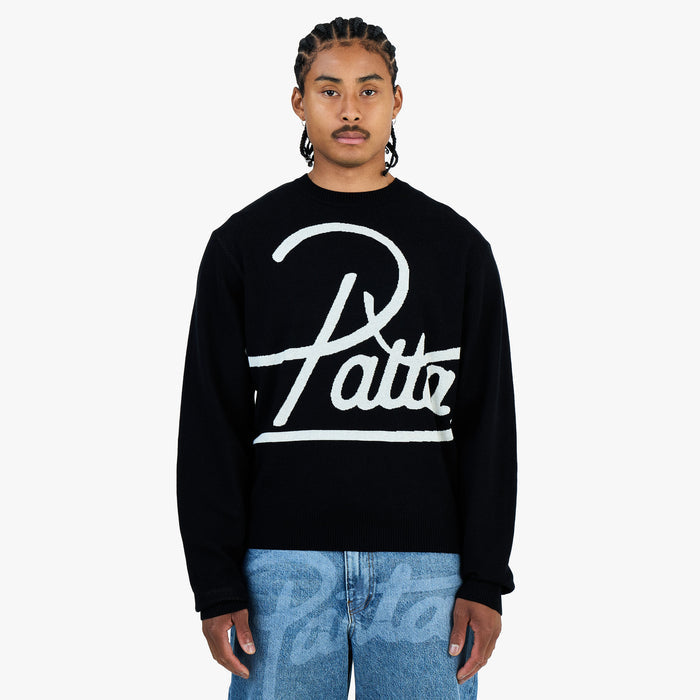 Patta Hearted Jumper / Black